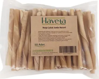 Burgu Çubuk Jumbo Naturel 50 Adet