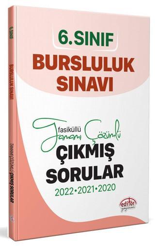 Editör Yayınları 6. Sınıf Pybs Bursluluk Sınavı Tamamı Çözümlü Çıkmış Sorular - Editör