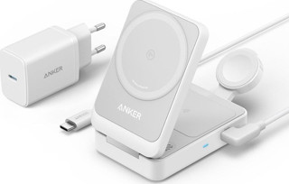 Anker B2557 MagGo Beyaz 3in1 Kablosuz Hızlı Şarj Aleti
