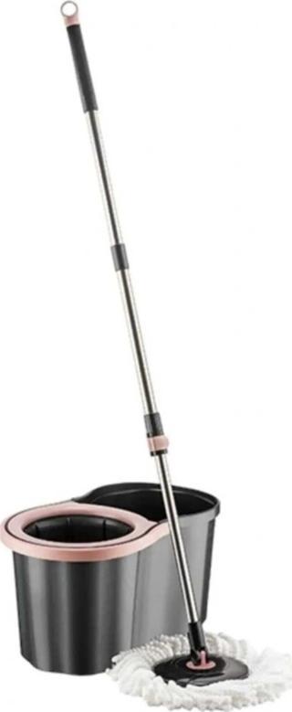 Elcy Black Döner Başlıklı Mop Kovalı Temizlik Seti Şık Tasarım