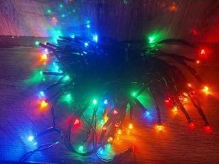 10m 100 Led Pilli 2 Kademeli RGB IŞIK Siyah Kablo