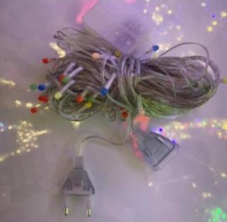 10m 100 Led Damla Uçlu Led Işık Kırmızı Işık Şeffaf Kablo