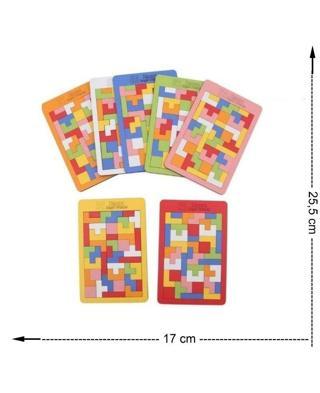 Hamaha Ahşap Blok Tetris - 25x17 Cm