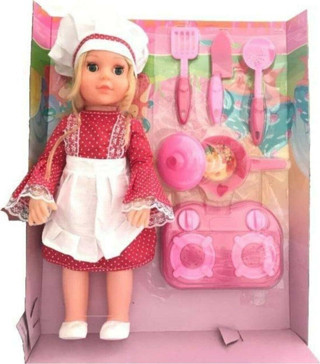 Öfa Toys Global Oyuncak Masal Anlatan Şarkı Söyleyen Aşçı Oyuncak Bebek