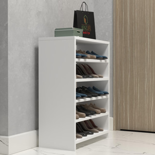 Kenzlife ayakkabılık konevi mat beyaz suntalam 080*060*30 onbeş çift ayakkabı kapasitesi arkalıksız 