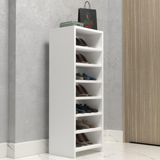 Kenzlife ayakkabılık konevi mat beyaz suntalam 110*040*30 ondört çift ayakkabı kapasitesi arkalıksız 