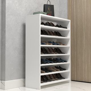 Kenzlife ayakkabılık konevi mat beyaz suntalam 110*080*30 yimisekiz çift ayakkabı kapasitesi arkalıksız 