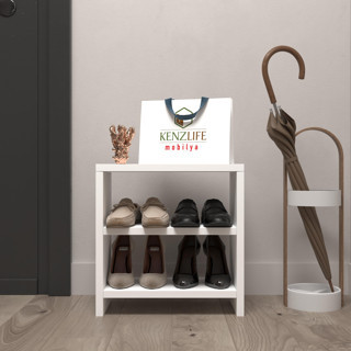Kenzlife ayakkabılık mısri mat beyaz suntalam 035*040*20 dört çift ayakkabı kapasitesi arkalıksız 