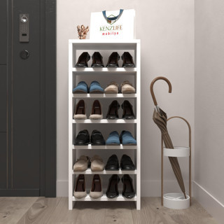 Kenzlife ayakkabılık mısri mat beyaz suntalam 095*040*20 oniki çift ayakkabı kapasitesi arkalıksız 