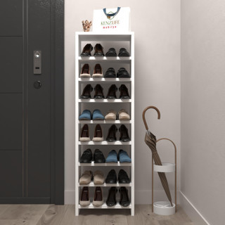 Kenzlife ayakkabılık mısri mat beyaz suntalam 125*040*20 onaltı çift ayakkabı kapasitesi arkalıksız 