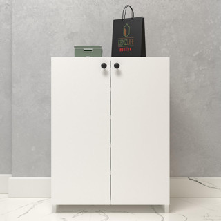 Kenzlife kapaklı ayakkabılık bosnevi mat beyaz suntalam 080*080*30 yimi çift ayakkabı kapasitesi arkalıksız 