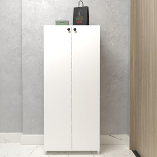 Kenzlife kapaklı ayakkabılık bosnevi mat beyaz suntalam 140*040*30 onsekiz çift ayakkabı kapasitesi arkalıksız 