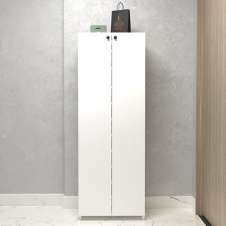 Kenzlife kapaklı ayakkabılık bosnevi mat beyaz suntalam 170*080*30 kırkdört çift ayakkabı kapasitesi arkalıksız 