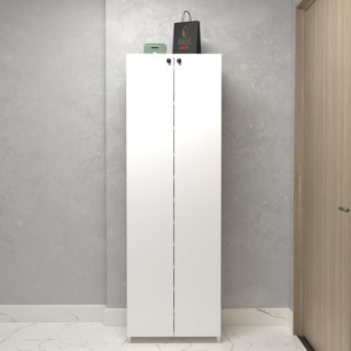 Kenzlife kapaklı ayakkabılık bosnevi mat beyaz suntalam 183*060*30 otuzaltı çift ayakkabı kapasitesi arkalıksız 