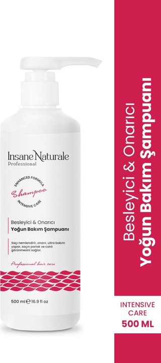 Insane Naturale Yıpranmış Saçlar İçin Yoğun Bakım Şampuanı 500 Ml