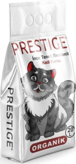 Prestige Doğal Kokusuz Ince Taneli Topaklaşan Bentonit Kedi Kumu 20l