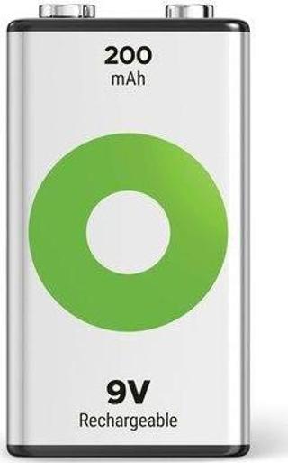 GP Recyko 9V 200mAh NiMH Şarjlı Pil Tekli Kart