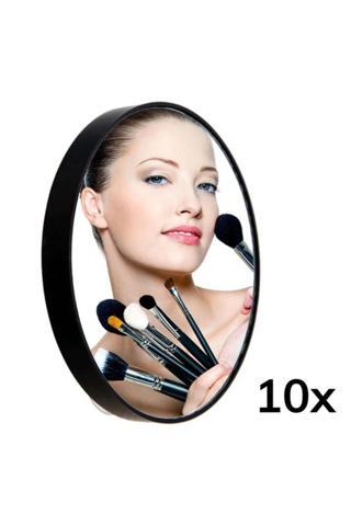 RUZMA  Buffer® 10x Büyüteçli Vantuzlu Pratik Kullanışlı Makyaj Lens Traş Aynası