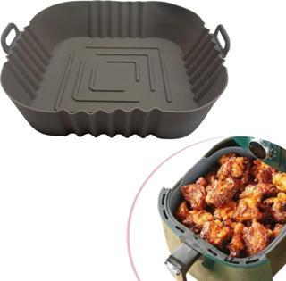 Renkli Isıya Dayanıklı Yıkanılabilir Silikon Fırın Ve Airfryer Kare Model Pişirme Matı 20 Cm (2818)