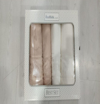 Özdilek Hamam Takımı Camellia Krem Bej
