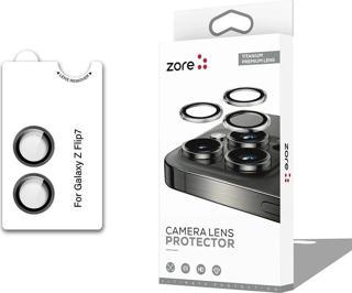 Galaxy Z Flip 7 Zore CL-12 Premium Safir Parmak İzi Bırakmayan Anti-Reflective Kamera Lens Koruyucu