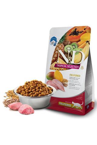 N & D Tropical Selection Tavuklu ve Tropikal Meyveli Kısırlaştırılmış Kedi Maması 4+1 kg
