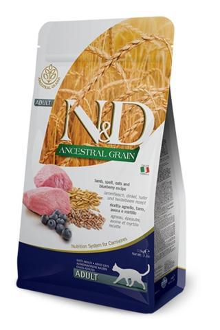 N & D Ancestral Grain Kuzulu, Kılçıksız Buğday, Yulaf Ve Yaban Mersinli Kedi Maması 1,5 kg