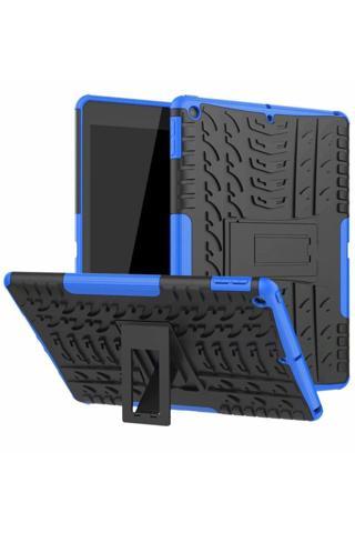 Coverzone Apple Ipad Pro 11" Inç 2018 Kılıf Standlı Darbe Koruyucu Zırh Croc Mavi