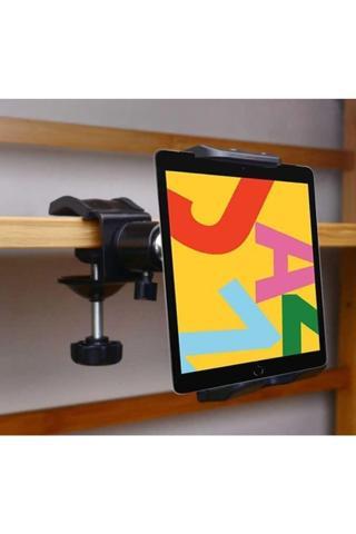Coverzone Masa Tablet Tutucu Sıkıştırmalı Ayarlanabilir Stand 4-13 Inç Arası Cihazlar Için 360 Derece B3