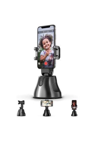 Coverzone Otomatik Akıllı Çekim Selfie 360 Rotasyon Otomatik Akıllı Takip Vlog Kamera Telefon Tutucu