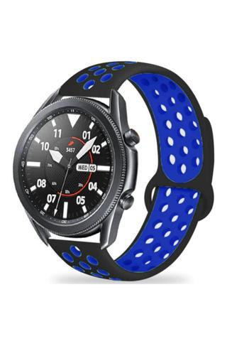 Coverzone Siyah Galaxy Watch 3 45mm Delikli Spor Kayış