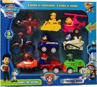 Ethem Oyuncak 9'lu Paw Patrol Araçlı Set G9, 9'lu Araç Seti