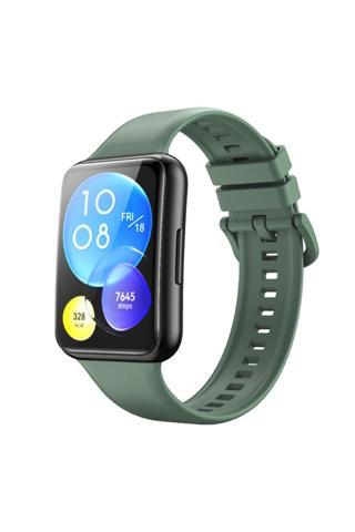 Coverzone Huawei Watch Fit 2 Ile Uyumlu Saat Kayışı Uyumlu Spor Saat Kontrast Renkli Lagniappe Silikon Kordon