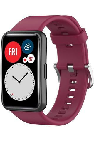Coverzone Huawei Watch Fit 2 Ile Uyumlu Saat Kayışı Uyumlu Spor Saat Kontrast Renkli Lagniappe Silikon Kordon