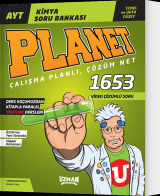 Uzman Yayınları Ayt Kimya Planet Temel ve Orta Düzey Soru Bankası - Uzman Yayınları