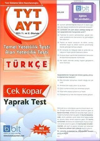 Bulut Eğitim Yayınları Tyt-Ayt Türkçe Yaprak Test - Bulut Eğitim ve Kültür Yayınları