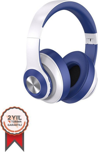 Torima Sn-85 Kablosuz Kulaklık Bluetooth 5.1 Gümüş-Mavi