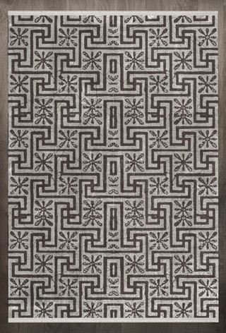Halinet Geometrik Kahverengi Pamuk Dikdörtgen Modern Desenli Pamuk Makinada Yıkanabilir Hav Toz Vermez Leke Tutmayan Kaymaz Taban Dijital Makine Baskı Salon Yolluk Mutfak Halı