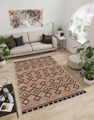 Dijidekor Işıltı Koleksiyonu Model91 Süngerli Dijital Baskılı Saçaksız Mutfak Halısı Yolluk