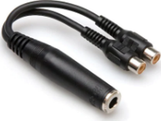 HOSA YRA-115 1/4 TS (F) DUAL RCA (F) Y-KABLO