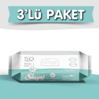 Sleepy 3'Lü Vücut Temizleme 50 Adet 150 Yaprak
