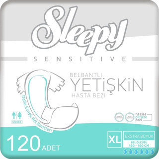 Sleepy 4'lü Xlarge Yetişkin Hasta Bezi 30x4 Adet (120 Adet)