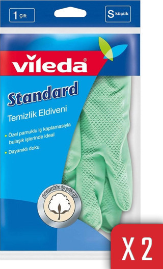 Vileda Standart Eldiven No 7 Küçük Boy 2'li Paket