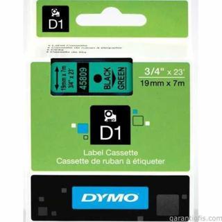 DYMO D1 Yeşil/Siyah Yedek Şerit 19mm x 7mt (45809)