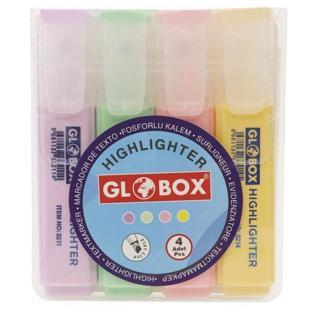 Globox Fosforlu Kalem Pastel Renk 4 LÜ 3230