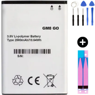 General Mobile GM 8 Go Uyumlu Güçlendirilmiş İthal Pil + Montaj Seti