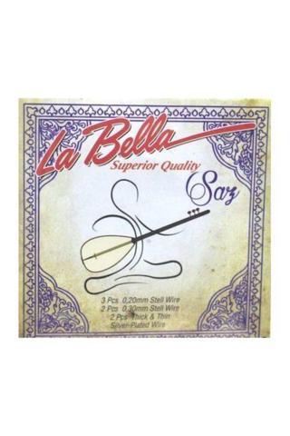 Labella La Bella Lbh-20 Uzun Sap Saz Teli - 0.20 Uzun Bağlama Teli Takım