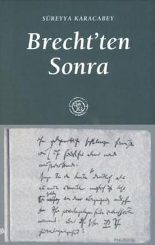 Brecht'ten Sonra Süreyya Karacabey Deki Yayınevi