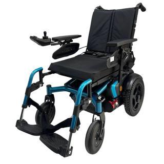 Poylin Akülü Tekerlekli Sandalye Mavi | Manuel Tilt Özellikli, Ayarlanabilir Genişlik, Elektromanyet