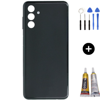 Samsung A04S SM-A047 Uyumlu Arka Pil Kapağı Siyah + Montaj Seti